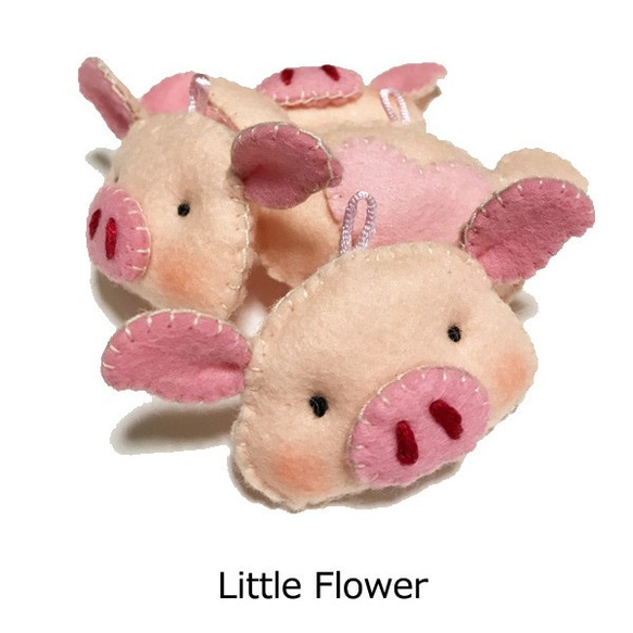 フェルトぶたのストラップ 携帯ストラップ hassy 通販 7386887｜Creema