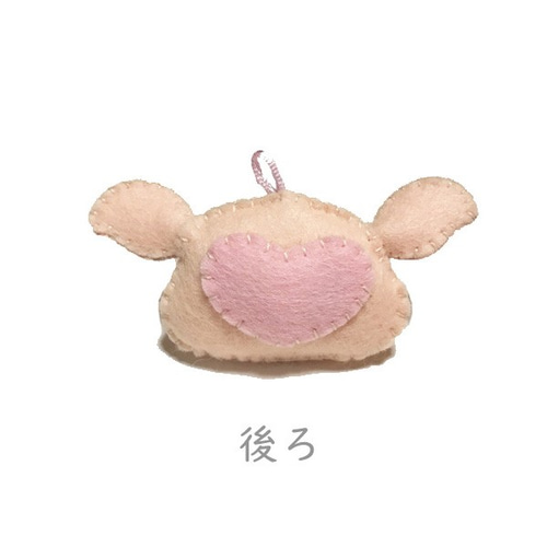 フェルト製キャラクター ストラップ 約8cm フェルトぶたのストラップ 携帯ストラップ hassy 通販 7386887