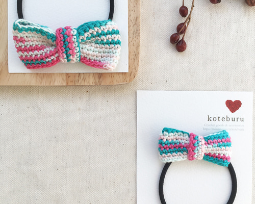 鍵あみリボンのヘアゴム＊オーダーページ BIGリボンヘアゴム🎀 オーダーありがとうございました♡ #amomi