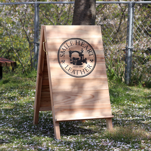 天然杉でつくるcafe風立て看板【両面タイプ】 サインボード ショップ