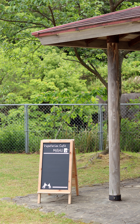 天然杉でつくるcafe風立て看板【黒板Mixタイプ】サインボード　ショップボード　ブラックボード　アンティーク 10枚目の画像