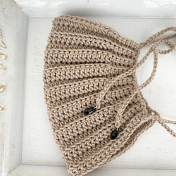 施華洛世奇 100% 純棉秋色手工編織口罩-可調節繩 第3張的照片