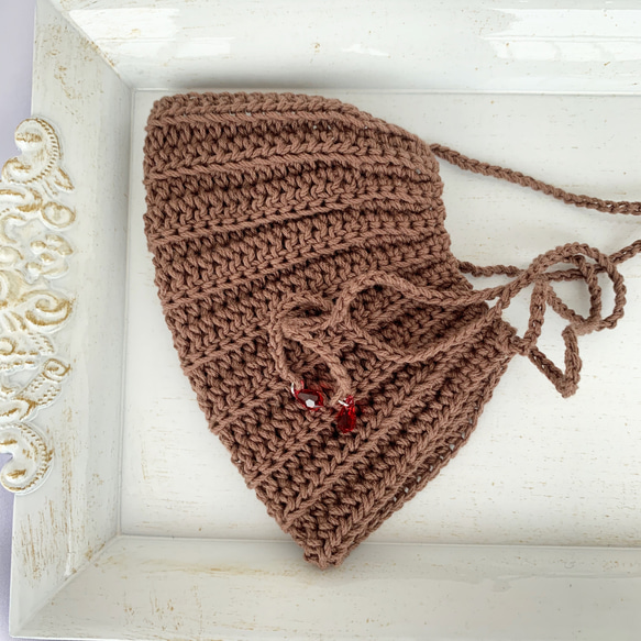 施華洛世奇 100% 純棉秋色手工編織口罩-可調節繩 第4張的照片