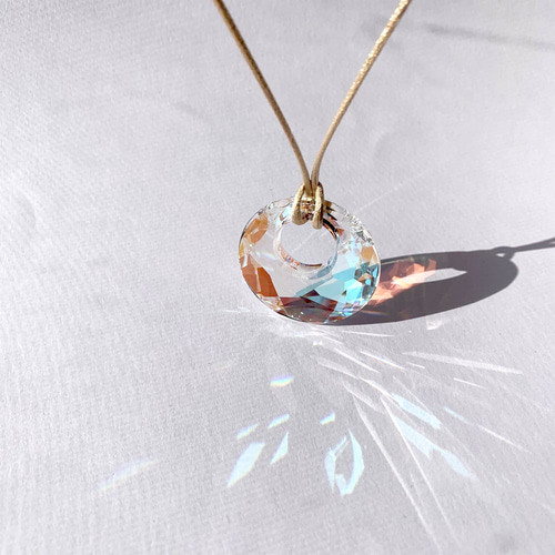 再販ラスト1本】38mmの輝き！大ぶりブルーのロングネックレス