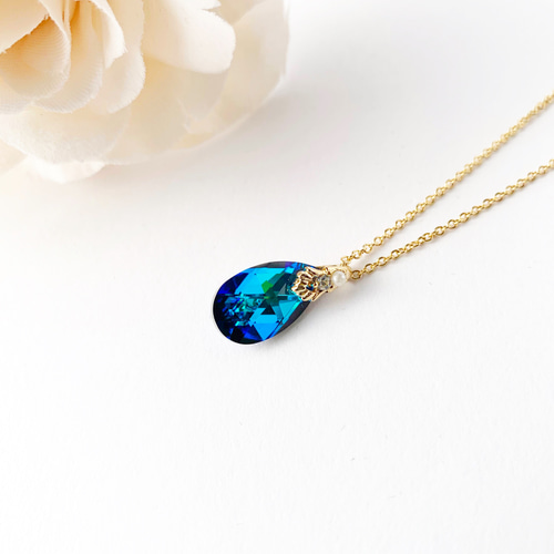 再入荷】小さな海を胸元に！バミューダブルーレアドロップの