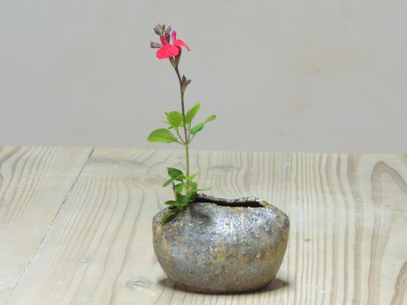 花器 花入 フラワーベース 自然秞 穴窯 焼き締め陶
