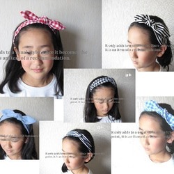 クロス＆リボンヘアバンド＊大人＆kids＊作り方、ゴムセット