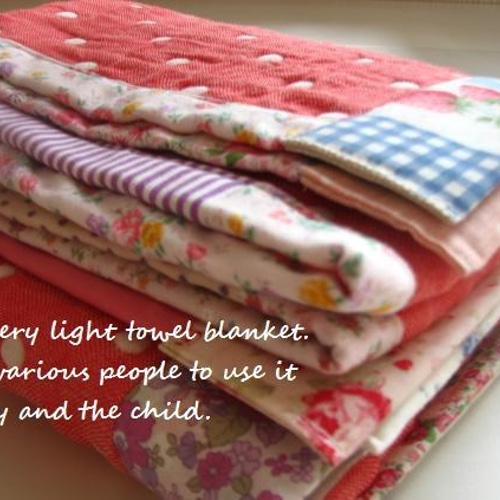 水玉6重ガーゼケット＊パッチパイピング＊Wガーゼ＊オーダー RatA+