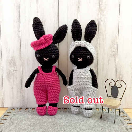 着せ替え黒ウサギ編みぐるみ(一部受注生産) あみぐるみ banamaru 通販