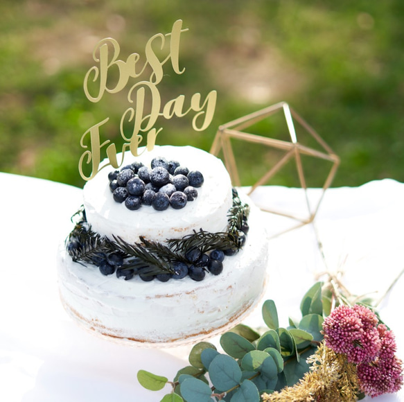 Best Day Ever Cake Topper 婚禮裝飾裝飾品 第2張的照片