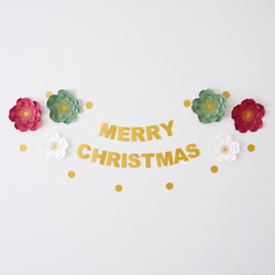 【数量限定】ジャンボフラワークリスマスガーランドキット　クリスマス　飾り　オーナメント 2枚目の画像
