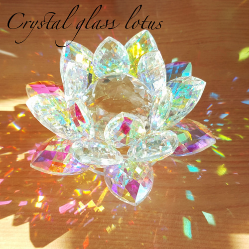 限定入荷!】虹色に輝くオーロラクリスタル✧︎蓮 -lotus-【L 限定入荷!】虹色に輝くオーロラクリスタル✧︎蓮 -lotus-【L