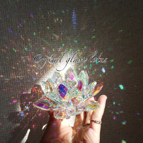 限定入荷!】虹色に輝くオーロラクリスタル✧︎蓮 -lotus-【L 限定入荷!】虹色に輝くオーロラクリスタル✧︎蓮 -lotus-【L