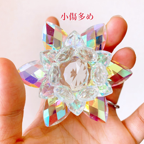 訳あり】虹色に輝くオーロラクリスタル✧︎蓮 -lotus-【Sサイズ 訳あり】虹色に輝くオーロラクリスタル✧︎蓮 -lotus-【Sサイズ