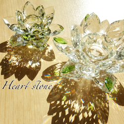 【1名様✨】crystal Lotus 蓮 サンキャッチャーのお得な2点セット クリスタルガラス 置物 2枚目の画像