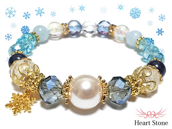 雪のプリンセス❄️ありのままの素直な自分を表現したい貴女と共に.. 姫系 サファイア 天然石ブレスレット