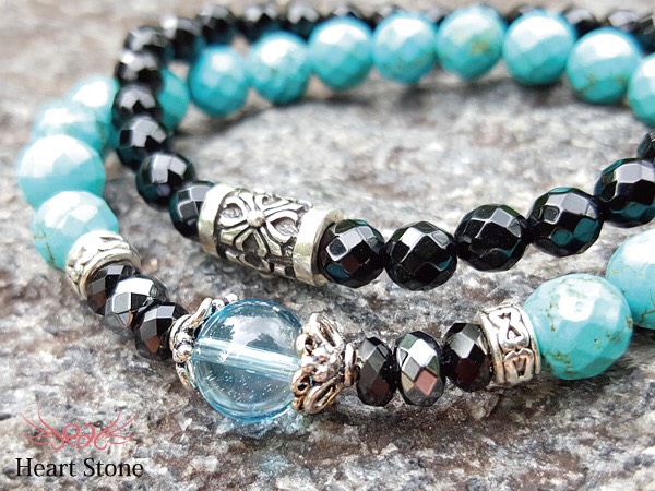 確実にチャンスを掴み、無限大の可能性を広げる∞-Infinity ブルートパーズとターコイズの天然石ブレスレット