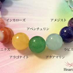 【７ヶ所のチャクラがこの１つに♪】レインボーカラー チャクラ 天然石ブレスレット★Rainbow chakra☆ 3枚目の画像