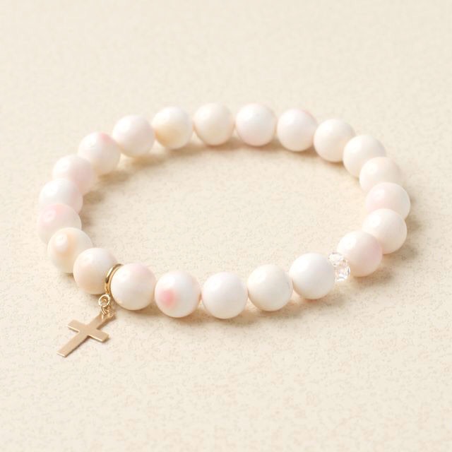 【10,000貝に1個ともいわれるコンク真珠を作る母貝】母性を高めてくれるブレスレット 天然石