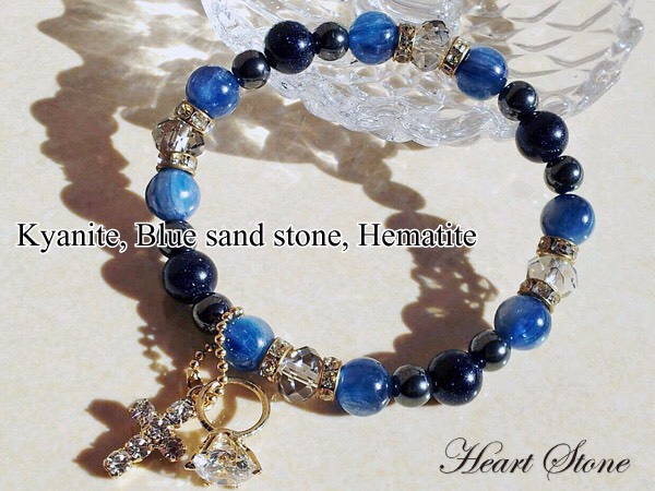 深く美しいブルーのグラデーション・カイヤナイト Blue Grandy fairy★ パワーストーンブレスレット