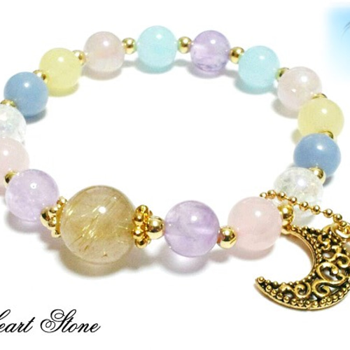 数量限定♪大粒ルチルクォーツ使用！お金や恋を運ぶ☆Moon Child＋ 