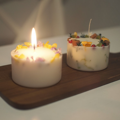 ボタニカルソイキャンドル○ケーキキャンドル○アロマ