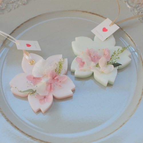 サクラサシェ○桜アロマワックス キャンドル・キャンドルホルダー