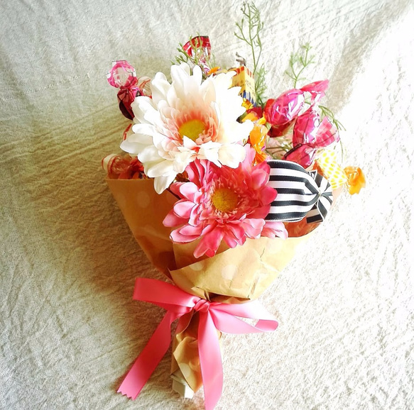 オーダー】お菓子の花束☆ブーケドドルチェ☆発表会・バレンタインに 