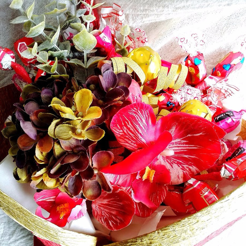 完成まで1週間・お菓子の花束・ブーケドドルチェ・キャンディブーケ 