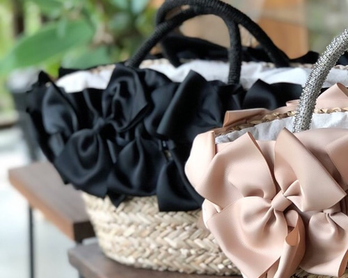 【美品】ふりふ　4way巾着付きリボンカゴバッグ florist｜パールorリボンアレンジカゴバッグ(巾着付き)/ 浴衣