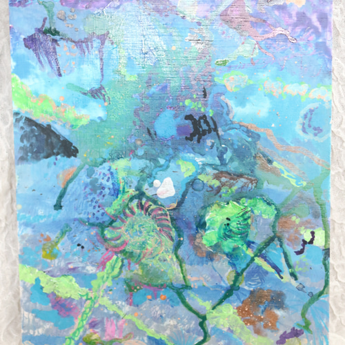 深海 新海 細胞 イラスト モダンアート art 原画 オリジナル 世界に一 