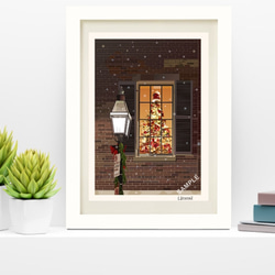 A4サイズ「小窓のクリスマス」 絵画 hiroma2 通販 10802939