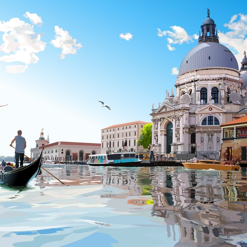 A4サイズ「水の都ベネチア」 絵画 hiroma2 通販 10945220｜Creema