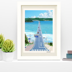 A4サイズ「角島大橋」 1枚目の画像