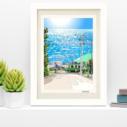A4サイズ「凪の海」 絵画 hiroma2 通販 9532291｜Creema(クリーマ)
