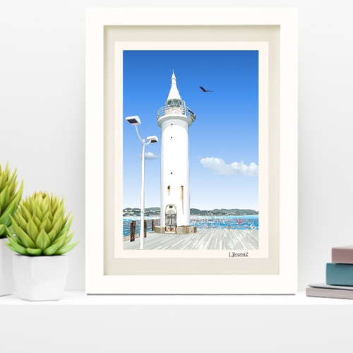 A4サイズ「湘南港灯台」 絵画 hiroma2 通販 6485156｜Creema