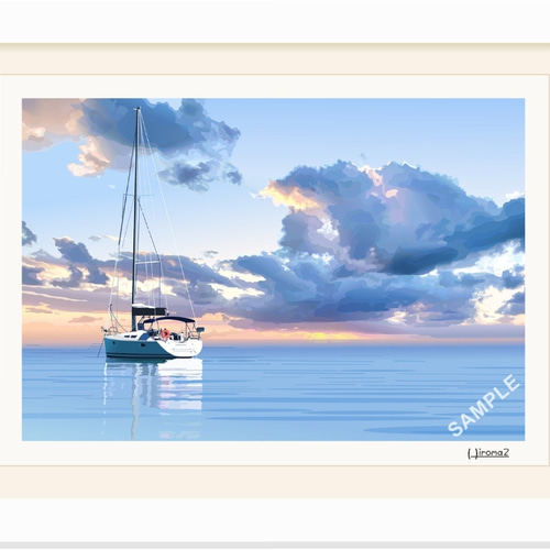 A4サイズ「凪の海」 絵画 hiroma2 通販 9532291|Creema(クリーマ) A4サイズ「凪の海」 絵画 hiroma2 通販 9532291|Creema(クリーマ)