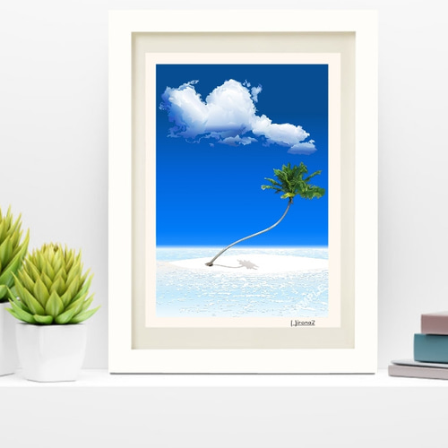 A4サイズ「真夏の海」 絵画 hiroma2 通販 7716950｜Creema(クリーマ)