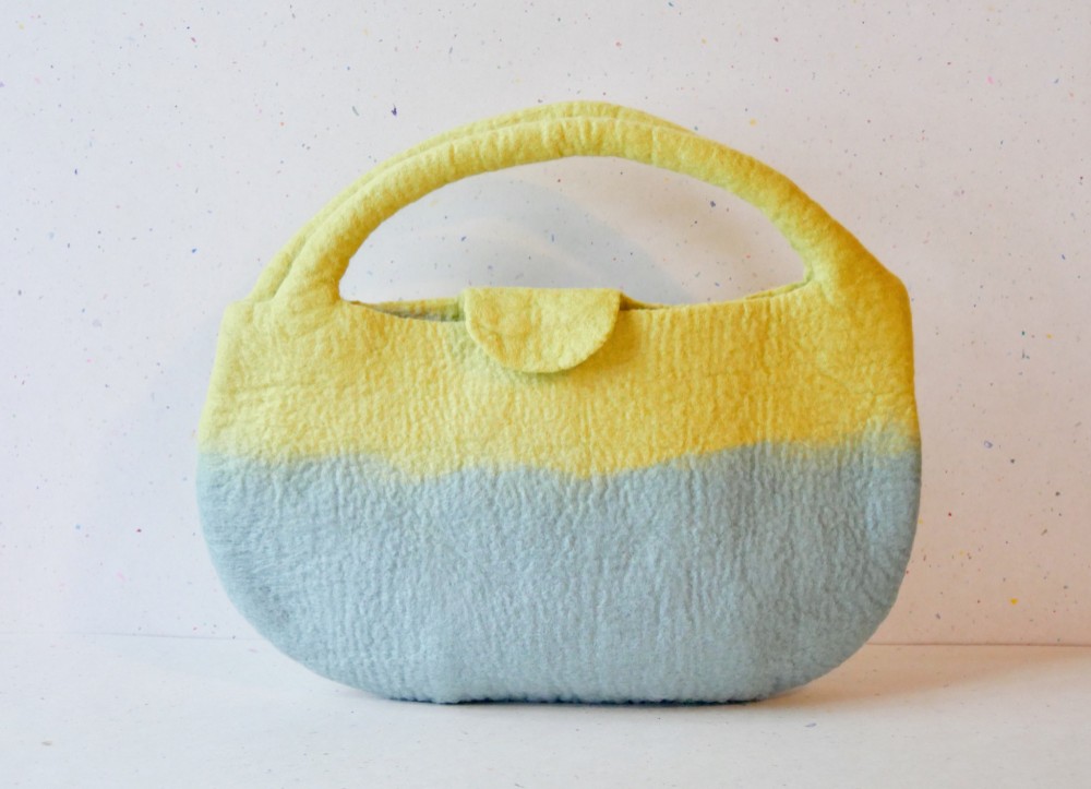 フェルトバッグ　two tone