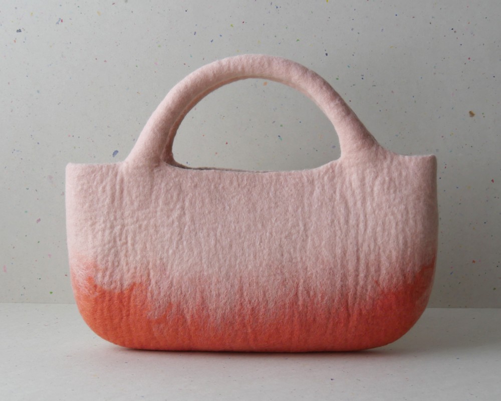 フェルトバッグ　two-tone