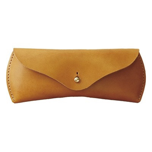 簡単レザークラフトキット】メガネケース（キャメル・チョコ）☆作り方