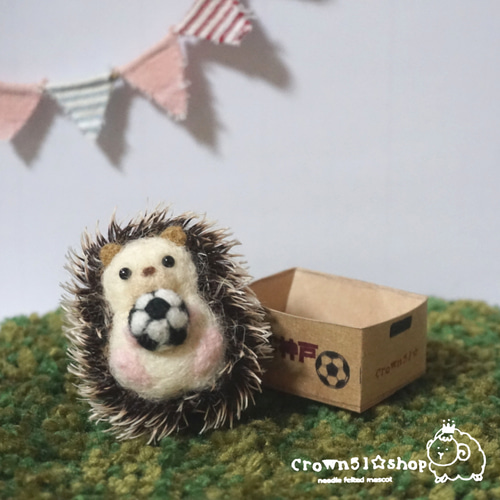 受注制作（ハリネズミ）羊毛フェルト 羊毛フェルト アトリエクラウン
