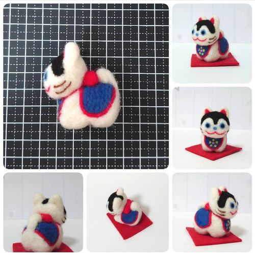 受注制作(犬張子)置型 羊毛フェルト 出産祝い 安産祈願 羊毛