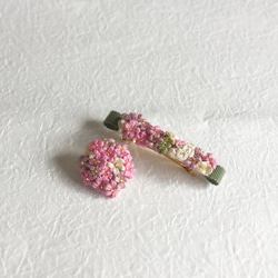 【セット】桜色の糸編みアクセサリー～crochet accessories 1枚目の画像