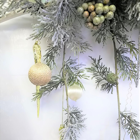 【送料割引】クリスマスウオ―ル ポインセチア アーティフィシャルフラワー 6枚目の画像