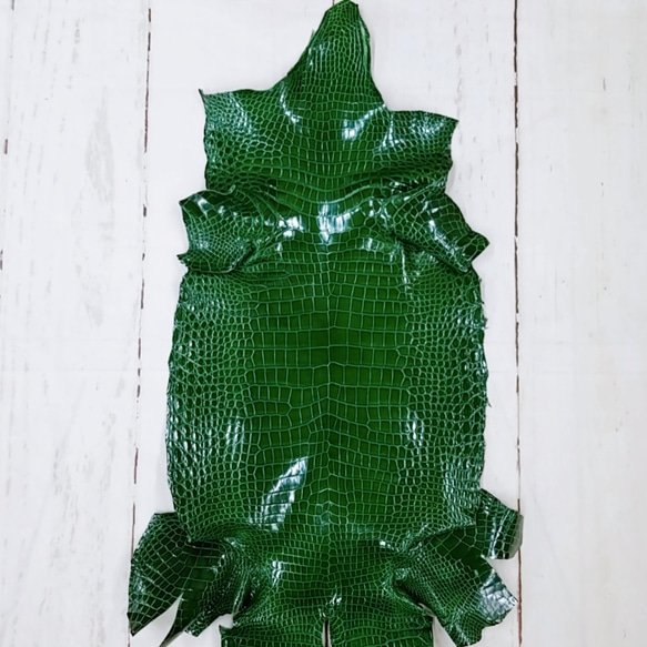 ワニ革 クロコ グレージング(艶) ウォーターメロン No.C002027 その他