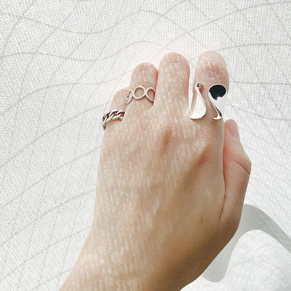 バブルリング　シルバー925 シルバーアクセサリー　指輪 2枚目の画像