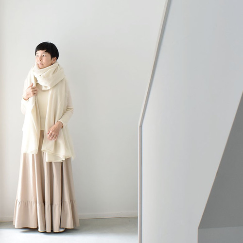 超ロングストール（ウール）：黒 | skep-online shop