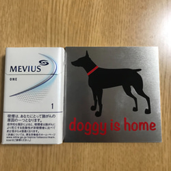 犬の表札プレート飾りアルミ製 3枚目の画像