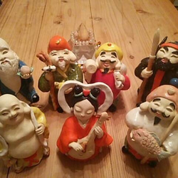 手造り　七福神　お盆付き 0_c09868d58887662c2d06823f20c2